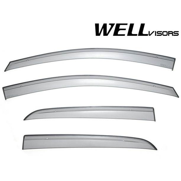 WellVisors For 07-11 Nissan Versa Sedan Clip-On Side Window Visors Rain Guards WellVisors For 07-11 Nissan Versa Sedan Clip-On Side Window Visors Rain Guards